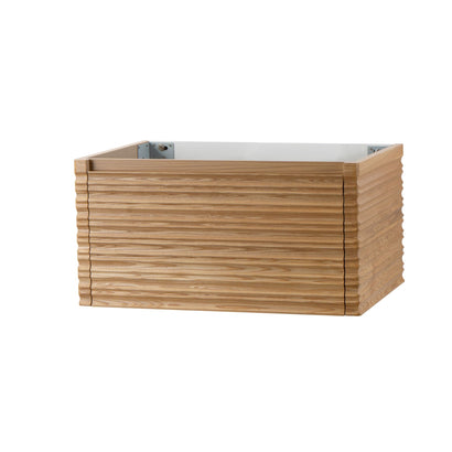 KAMELLIA WASTAFELONDERKAST - 1 LADE - GREEPLOOS - SOFT CLOSE – 79X40X52 CM - LICHT WALNOTEN