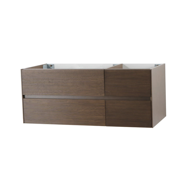 LAYDA WASTAFELONDERKAST - 4 LADES - GREEPLOOS - SOFT CLOSE – 119X49X52 CM - DONKER WALNOTEN