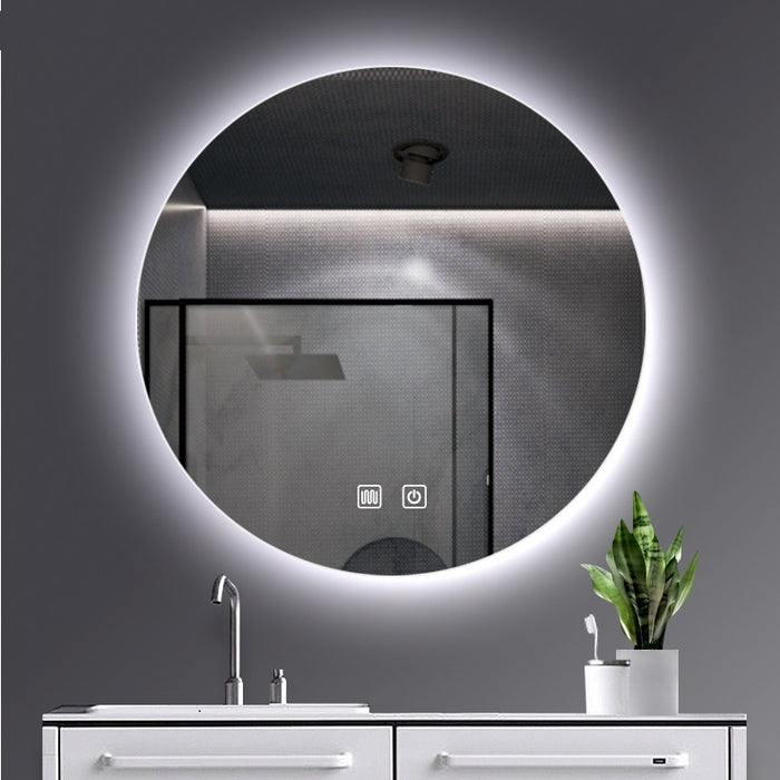 ALONI OMEGA SPIEGEL - MET LED VERLICHTING - ROND - ZONDER LIJST - MET VERWARMING - KLEURTEMPERATUUR LED 3500-6500K - 120CM
