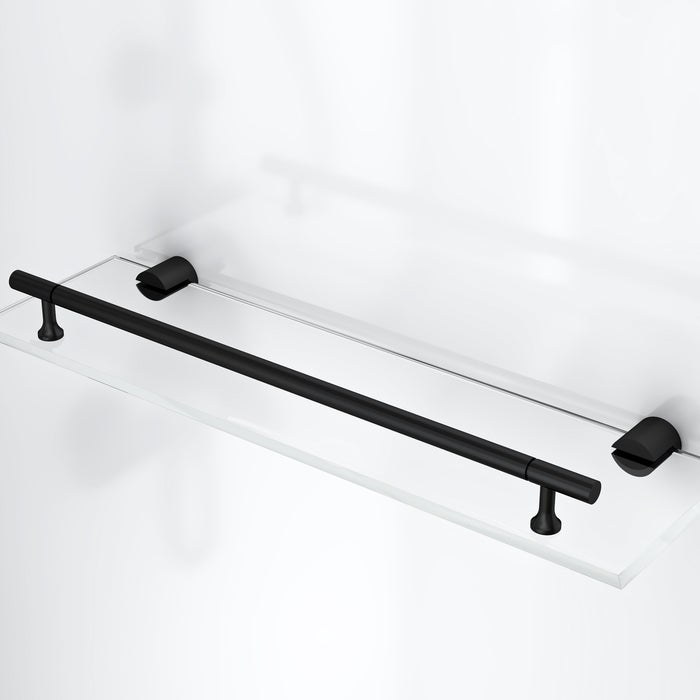 MARANI COMPLETE DOUCHECABINE MET SCHUIFDEUR - OMKEERBAAR - 110X225X80 CM - MAT ZWART - GRIJS ROOKGLAS