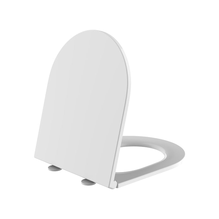 ALONI PREMIUM WC-ZITTING - SLIM DESIGN - SOFT CLOSE - QUICK RELEASE - TOPFIX - DUROPLAST - RVS SCHARNIEREN - GLANZEND WIT