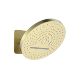 UNIFORMA HOOFDDOUCHE TROPICAL RAIN XL - 2 STANDEN - MUURMONTAGE - MET INBOUWBOX - 32 CM - GEBORSTELD GOUD (PVD)