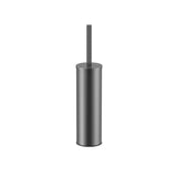 STRIA TOILETBORSTEL MET HOUDER - GREEP MET VERFIJNDE RIBBELSTRUCTUUR - HANGEND EN STAAND - MET KUNSTSTOF BINNENPOT - GUNMETAL (PVD)