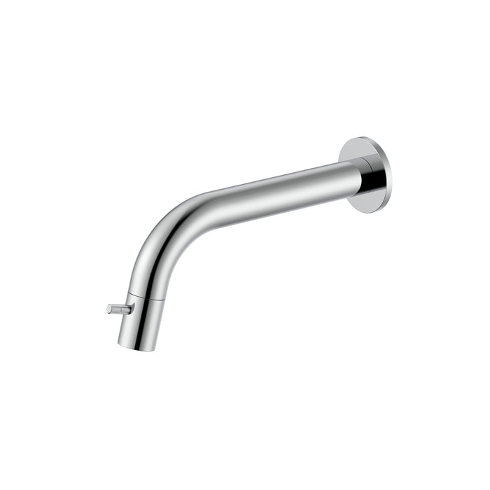 STRIA KOUDWATERKRAAN - WANDMONTAGE - INKORTBAAR - KNOP MET VERFIJNDE RIBBELSTRUCTUUR - ZONDER AFVOERPLUG - CHROOM