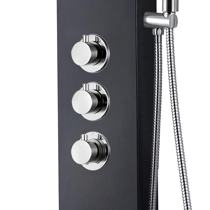 ALONI THERMOSTATISCHE DOUCHEPANEEL ZWART